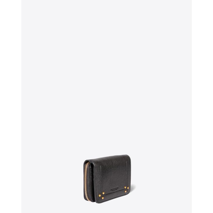 Jérôme Dreyfuss Portefeuille André Chèvre Noir Brass