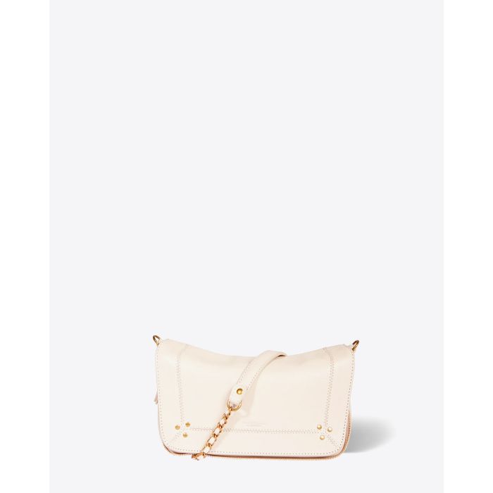 Jérôme Dreyfuss Sac Bobi S Chèvre Ecru Grainé. Face. 