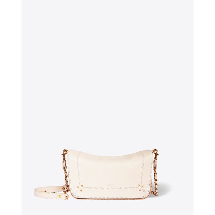 Jérôme Dreyfuss Sac Bobi S Chèvre Ecru Grainé. Sac bandoulière, porté à l'épaule ou en croisé.
