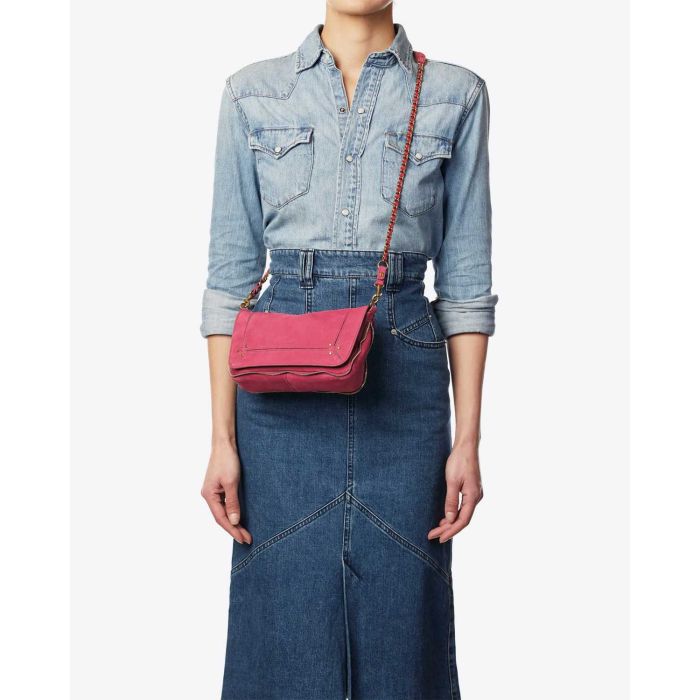 Sac Bobi S Jérôme Dreyfuss en cuir rose.