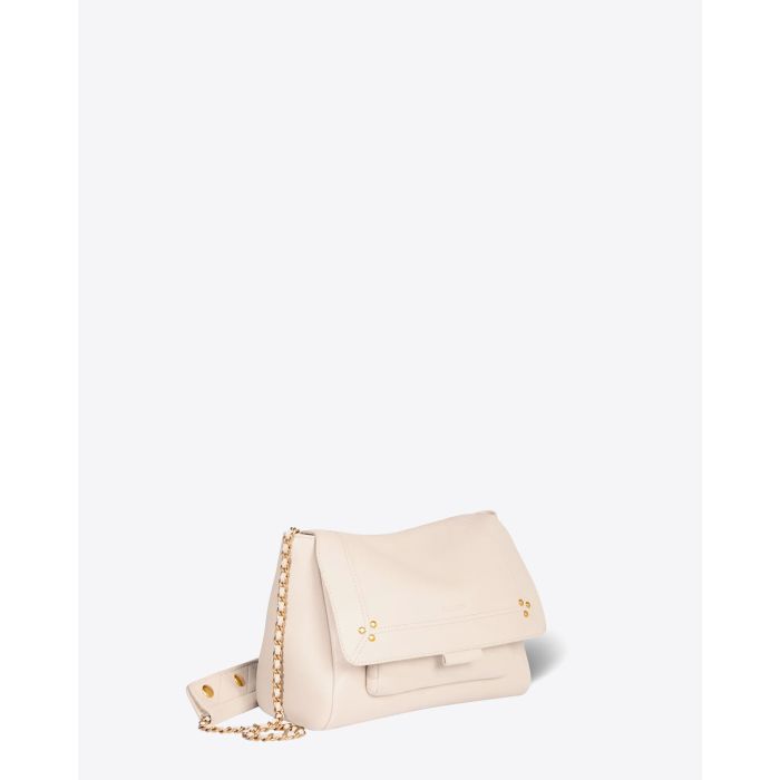 Jérôme Dreyfuss Sac Lulu M Chèvre Ecru Grainé