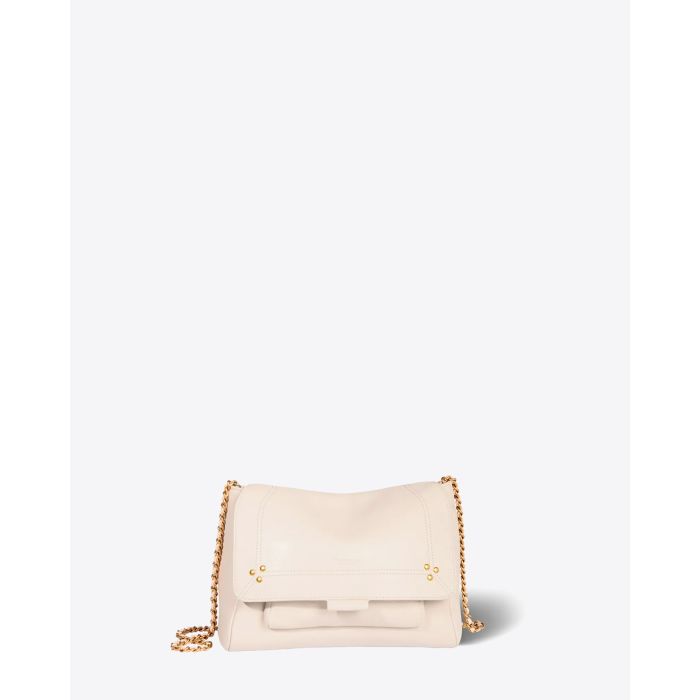 Jérôme Dreyfuss Sac Lulu M Chèvre Ecru Grainé