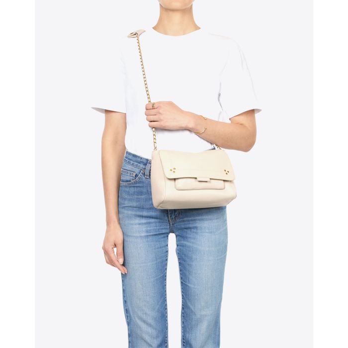 Jérôme Dreyfuss Sac Lulu M Chèvre Ecru Grainé