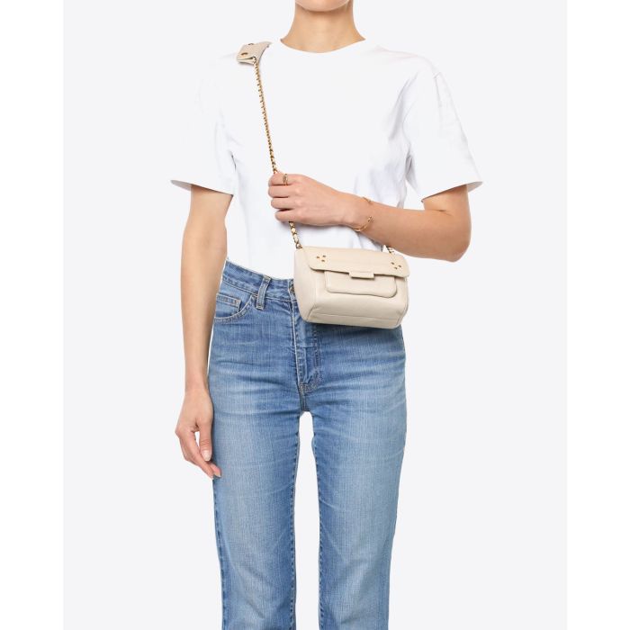 Jérôme Dreyfuss Sac Lulu S Chèvre Ecru Grainé 