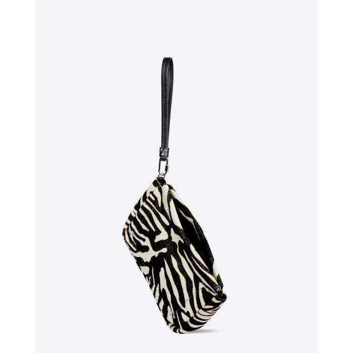 Jérôme Dreyfuss Pochette Clap L Velours Zèbre 