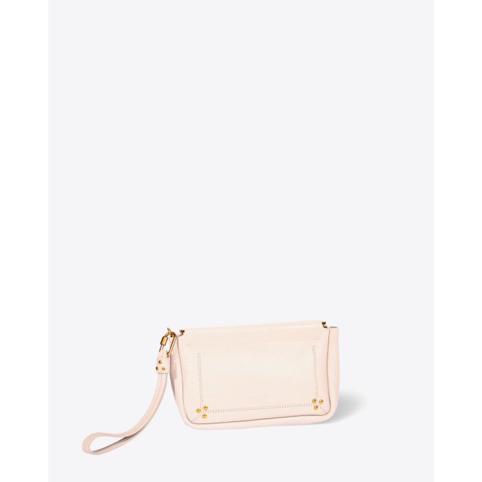 Jérôme Dreyfuss Pochette Clap M  Chèvre Ecru Grainé