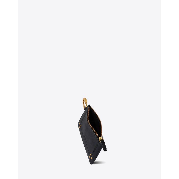 Pochette Popoche XS Jérôme Dreyfuss en cuir noir. 