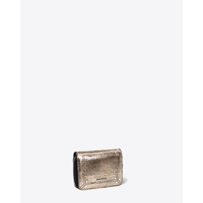 Jérôme Dreyfuss Portefeuille André Chèvre Lamé Champagne
