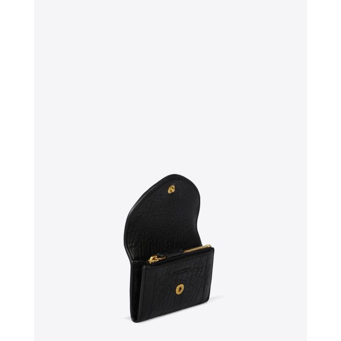 Porte-monnaie Helmut Jérôme Dreyfuss en cuir bubble noir. 