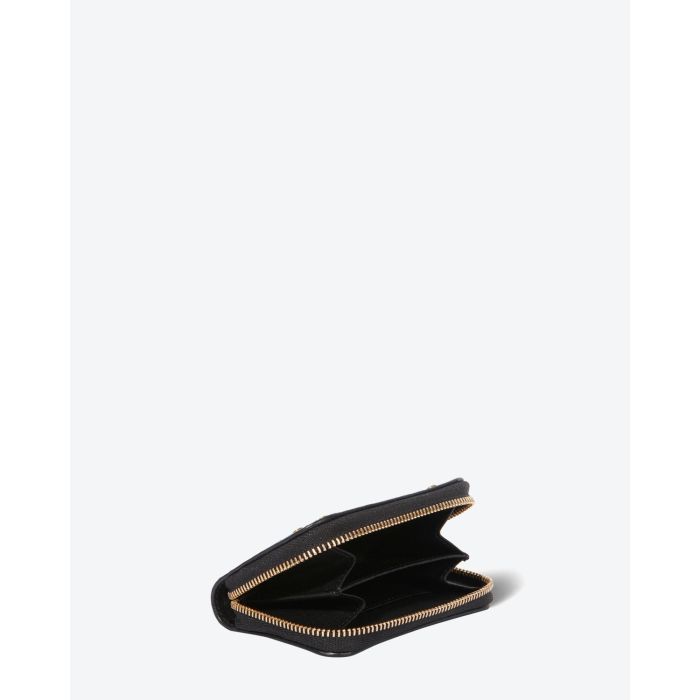 Portefeuille Henri Jérôme Dreyfuss en cuir chèvre noir. 