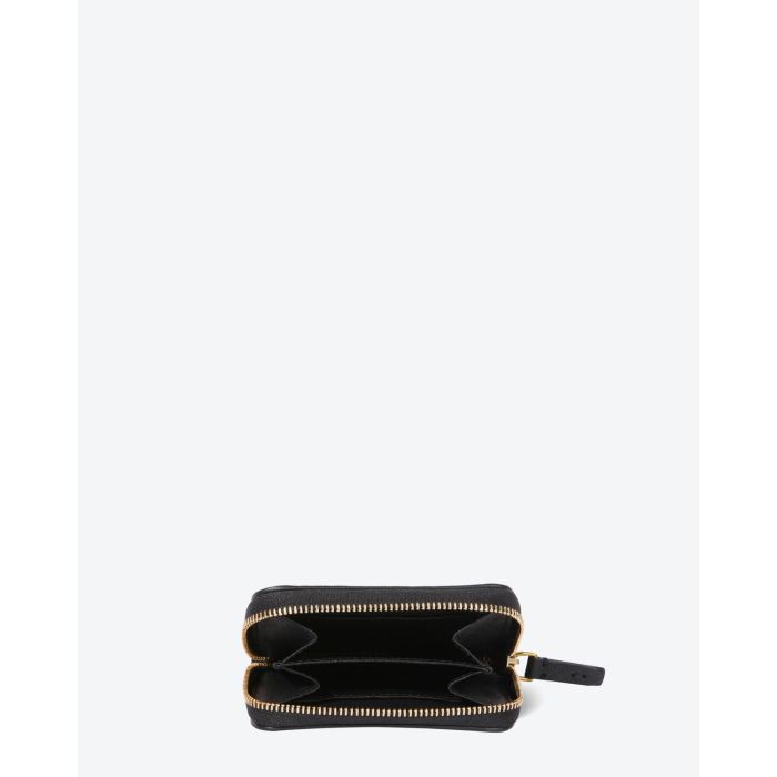 Portefeuille Henri Jérôme Dreyfuss en cuir chèvre noir. 