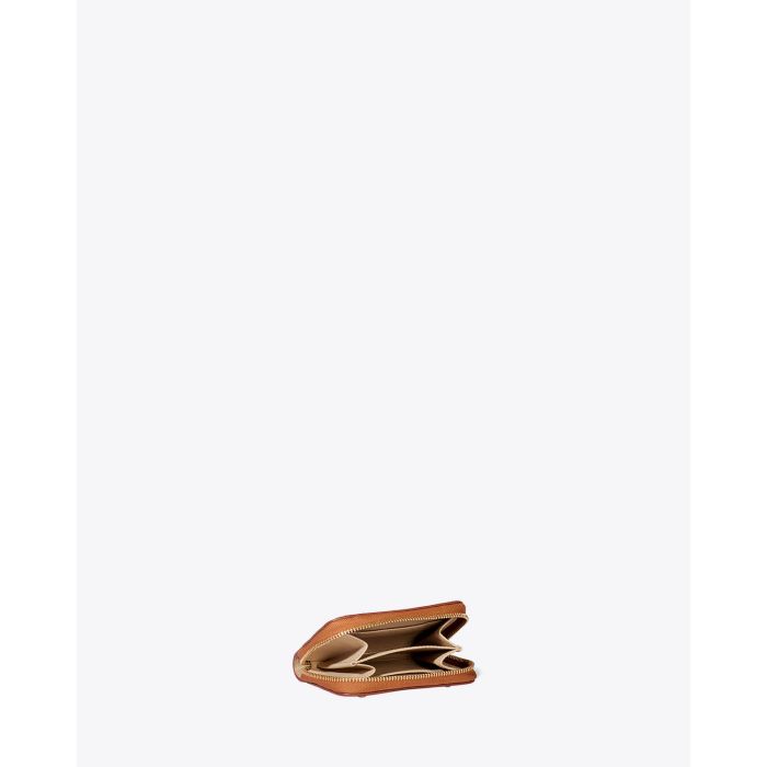 Portefeuille Henri Jérôme Dreyfuss en cuir lamé rose gold. Vue ouvert. 
