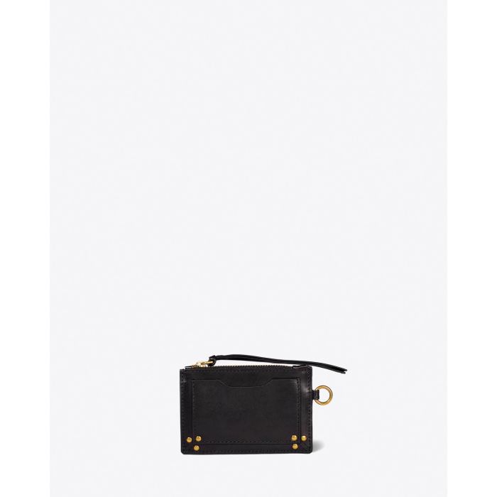 Portefeuille Lucky Jérôme Dreyfuss en cuir noir. 