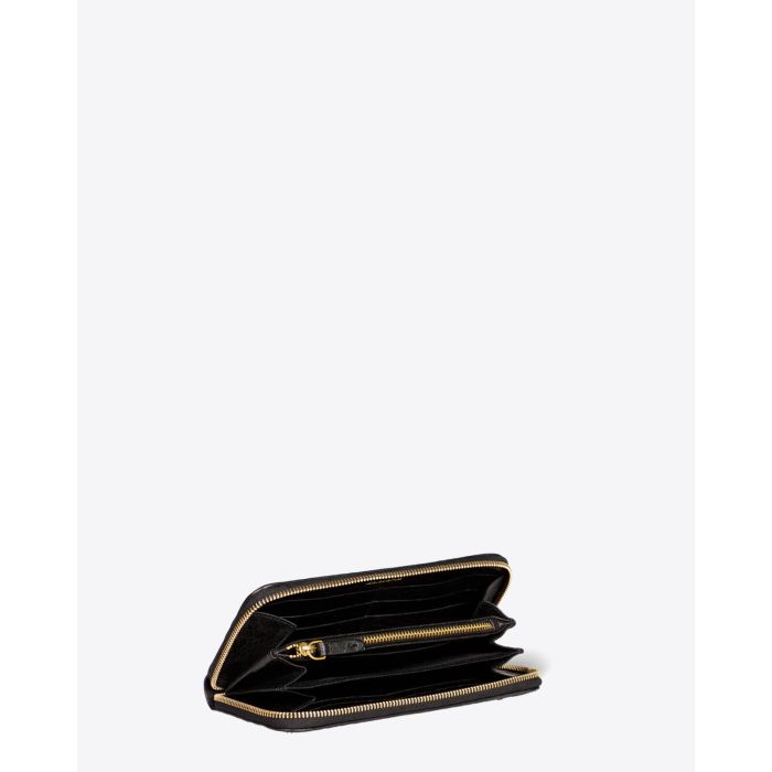 Portefeuille Jérôme Dreyfuss Malcom en cuir agneau Bubble Noir 