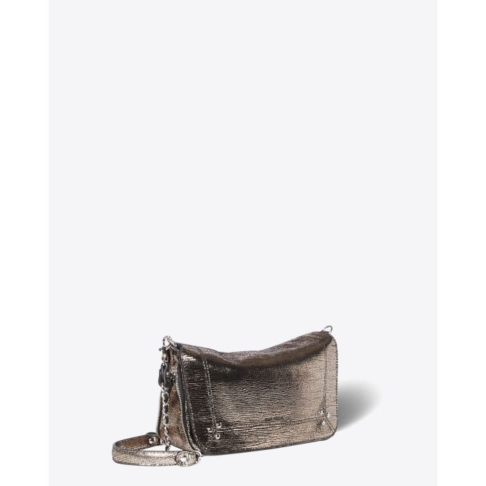 Sac Bobi S Jérôme Dreyfuss  Cuir Lamé Champagne