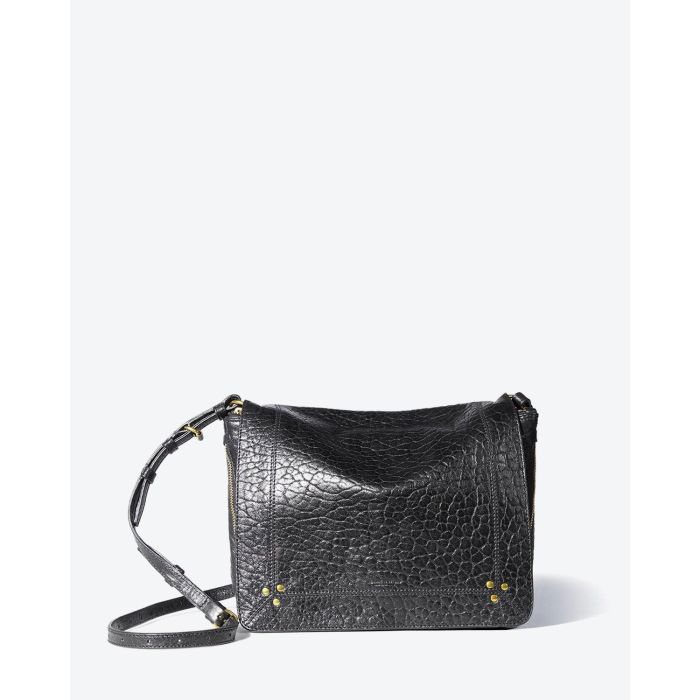Sac Igor Jérôme Dreyfuss en cuir bubble noir. 
