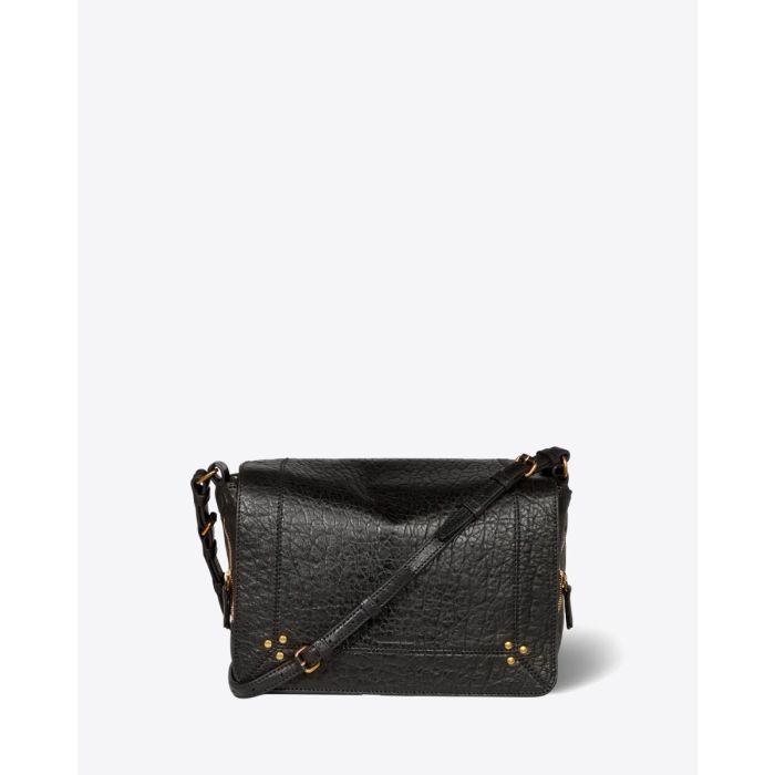 Sac Igor Jérôme Dreyfuss en cuir bubble noir.