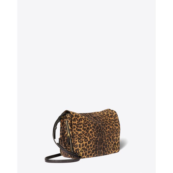 Sac bandoulière Igor léopard chamois Jérôme Dreyfuss. 