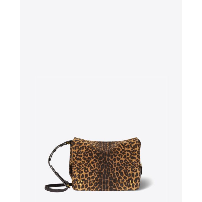 Sac bandoulière Igor léopard chamois Jérôme Dreyfuss. 
