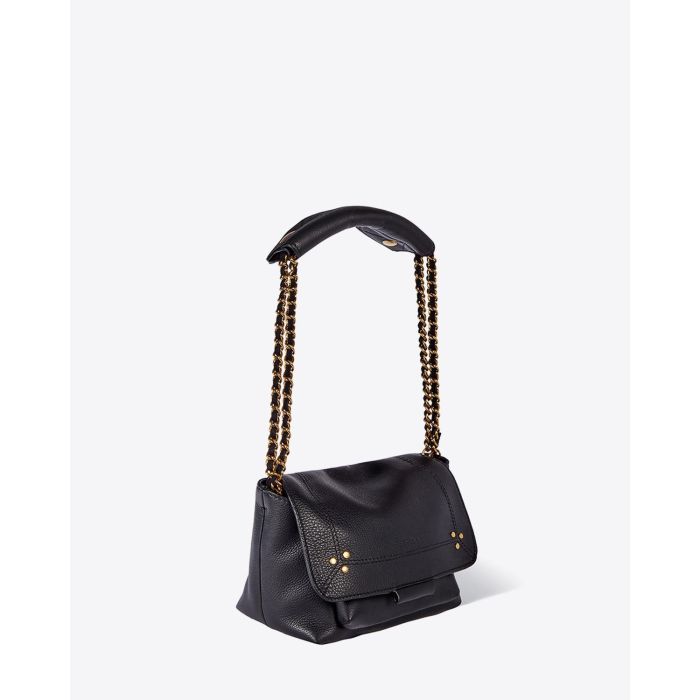 Jérôme Dreyfuss Sac Lulu S – Cuir Veau Noir Brass