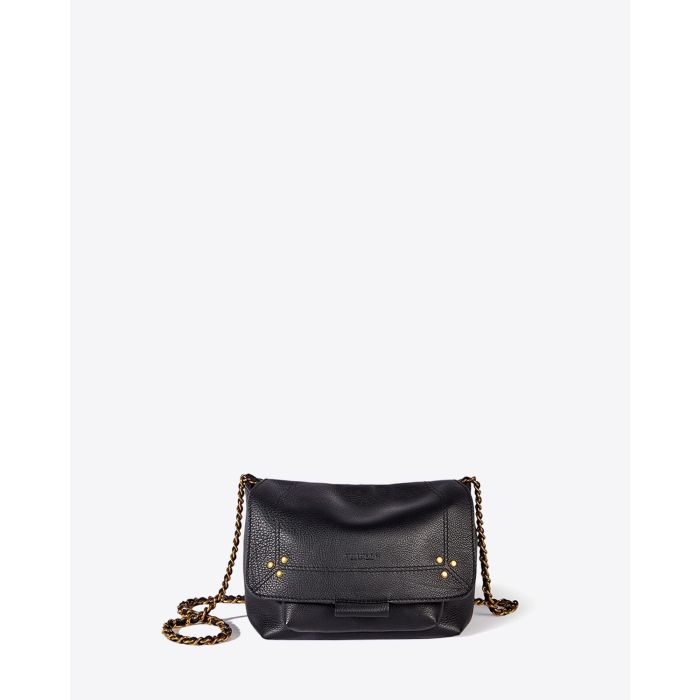 Jérôme Dreyfuss Sac Lulu S – Cuir Veau Noir Brass