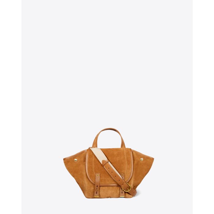 Jérôme Dreyfuss Sac Stan Panier M Croûte Velours Tabac 