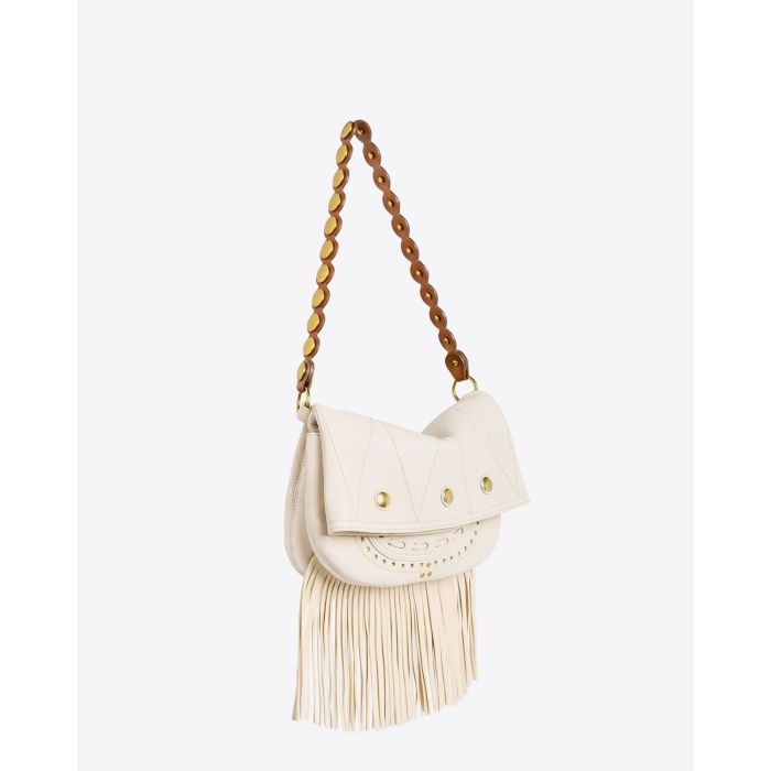 Sac Jérôme Dreyfuss Jerry Mini Crème Grainé 