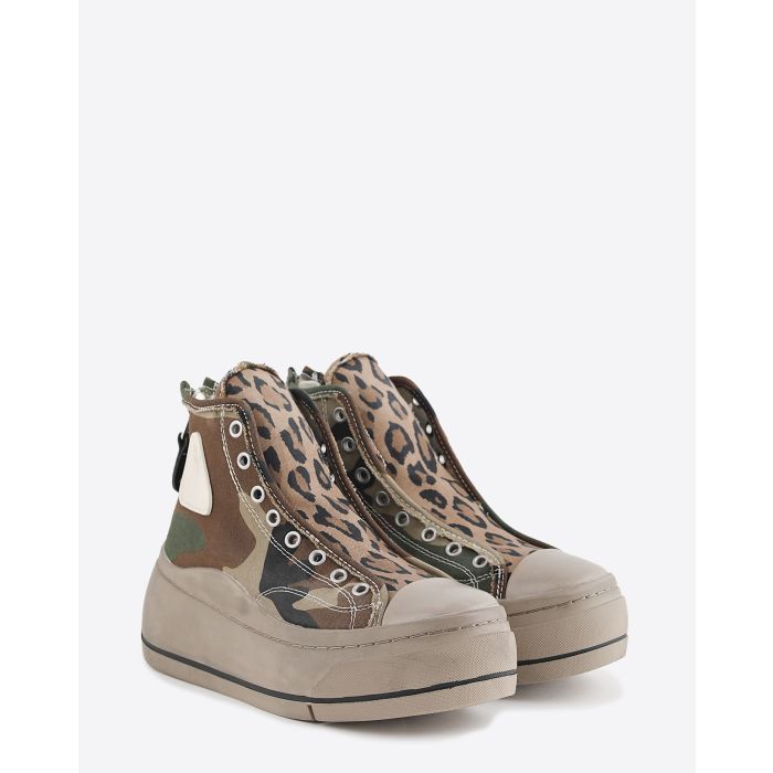Sneakers R13 Denim Kurt Lace Free camouflage 