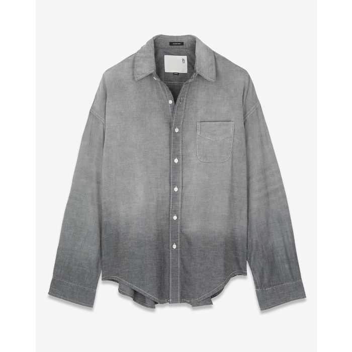 Chemise R13 Denim L/S Boxy Button Up Vintage Black Chambray