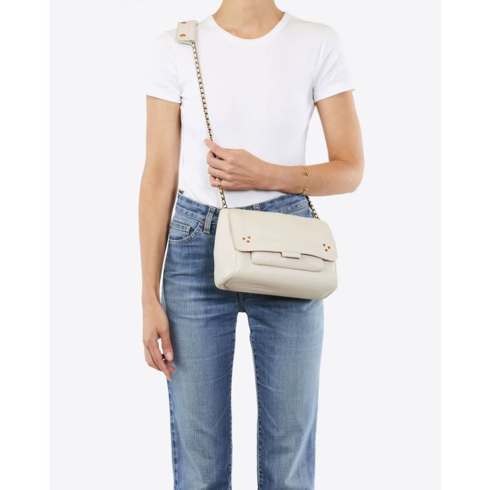 Sac  Jérôme Dreyfuss Lulu M Goatskin Crème Grainé