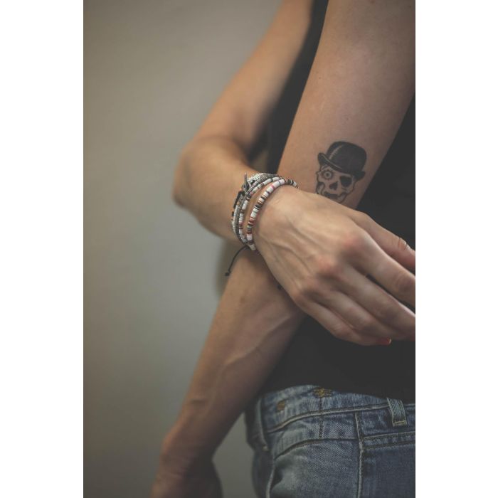 M.Cohen Bracelet Africain Disques - Vinyl Rose
