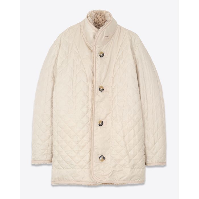 Isabel Marant Etoile Manteau Carolina Reversible Ecru. Côté matelassé.