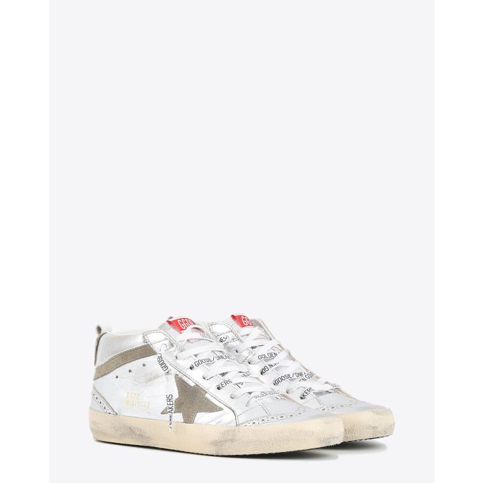 Sneakers Mid Star silver Golden Goose. Face. 