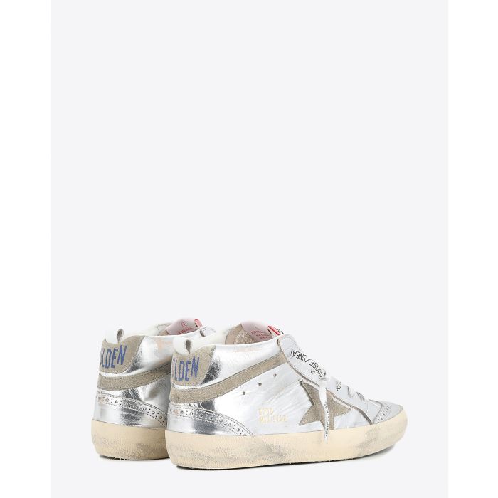 Sneakers Mid Star Silver Tan Golden Goose. Dos. 