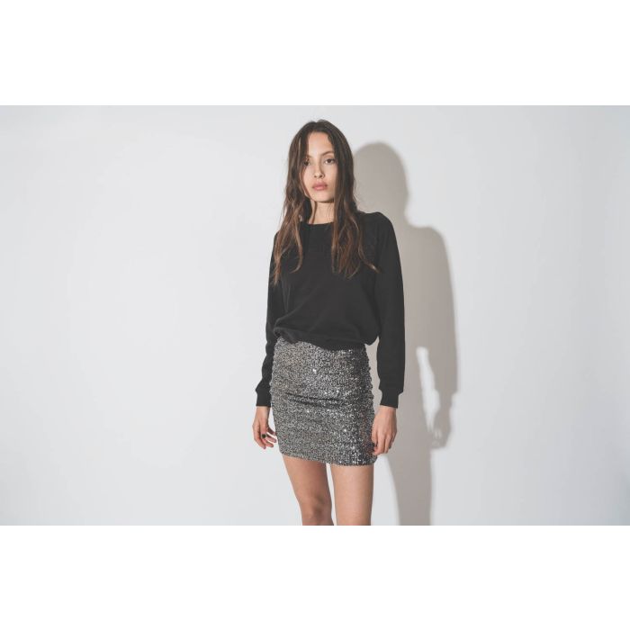 Muni-jupe à sequins argent Mikuta.