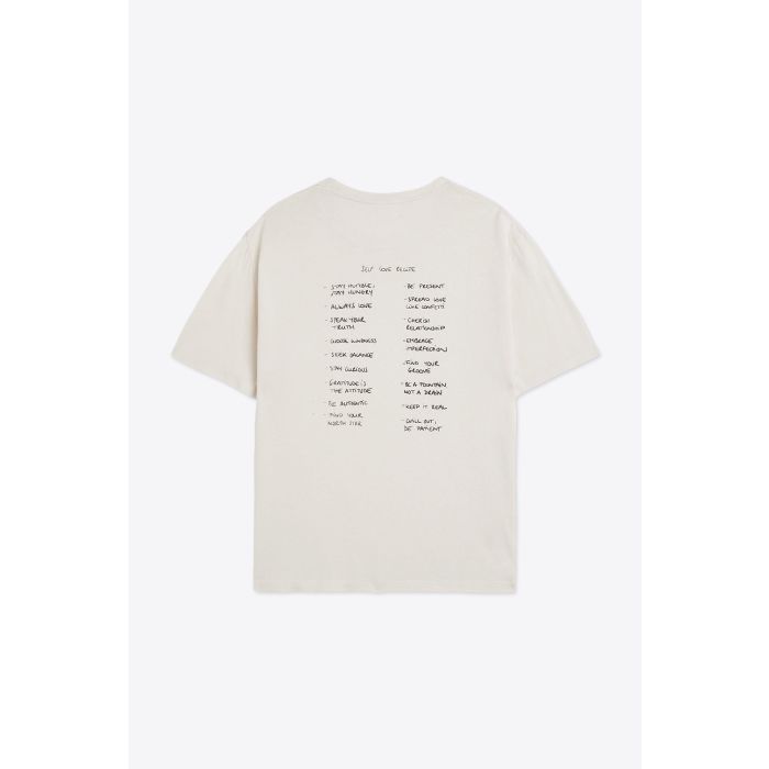 Tee-shirt manches courtes Self Love Vintage Mikuta écru 