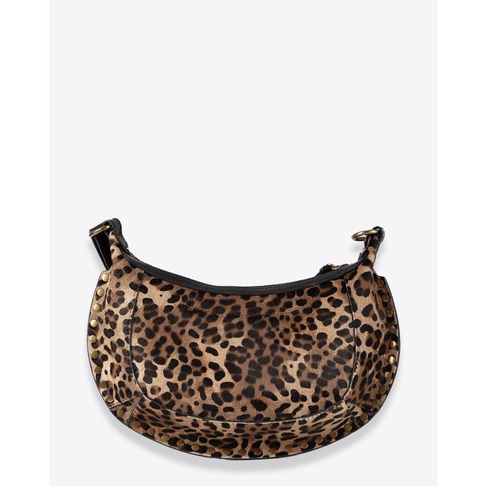 Sac Oskan Moon Isabel Marant en poil de veau imprimé léopard. Vue face. 