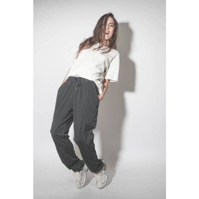 Pantalon de jogging en jersey de coton noir Regina Marant Etoile.