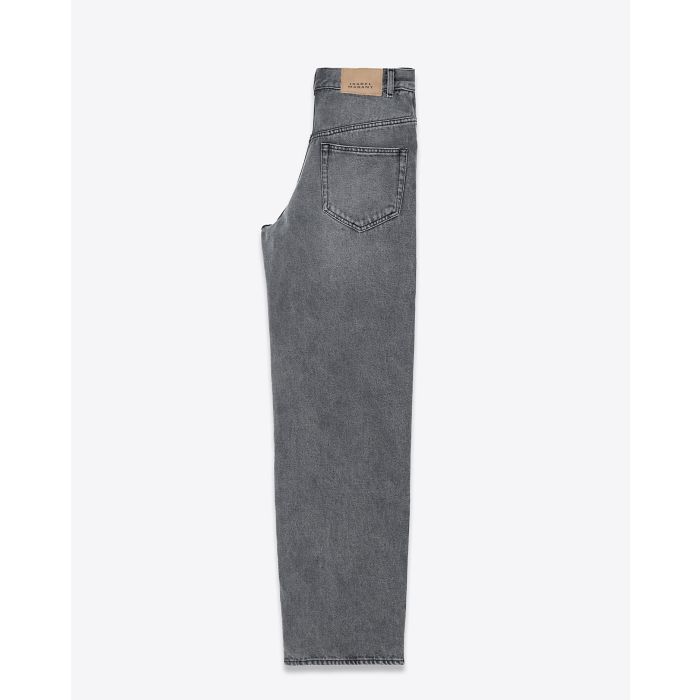 Pantalon jean Joanny Isabel Marant Etoile en denim gris. 