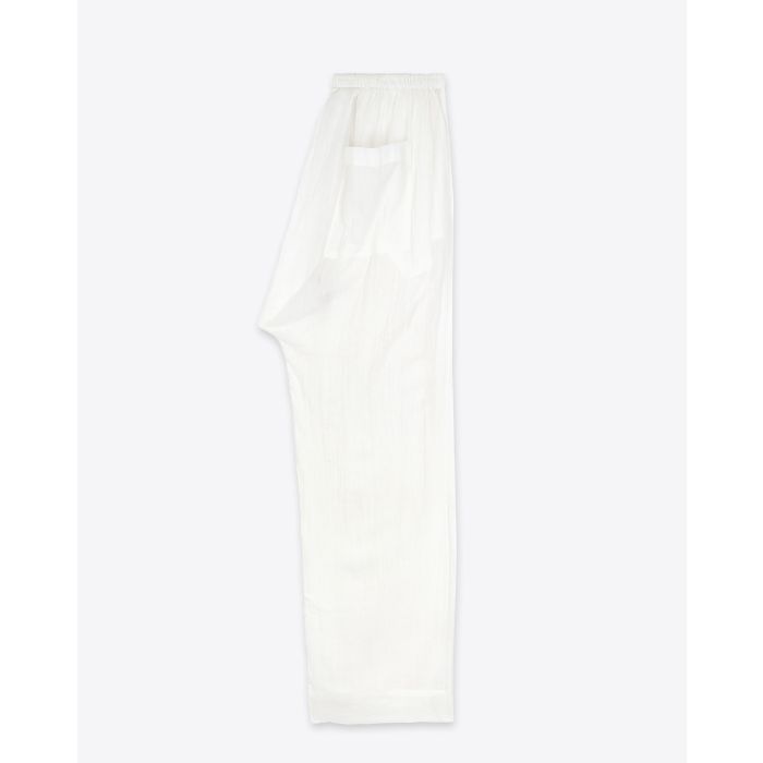 Pantalon Reef The Great en coton blanc. Vue profil. 