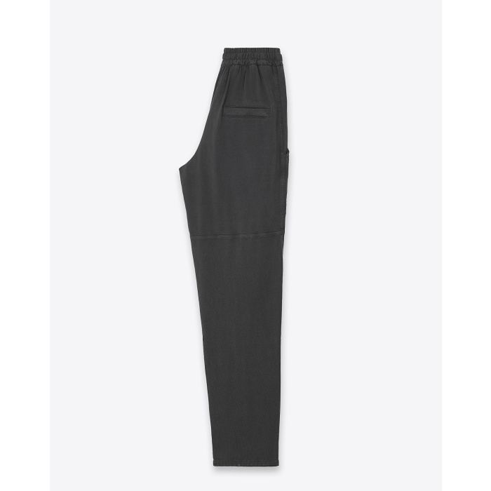 Pantalon Regina Isabel Marant Etoile en corton noir. Vue profil