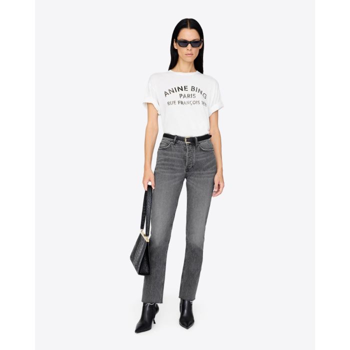 Anine Bing Tee-Shirt Cohen Paris Stencil – Ivoire