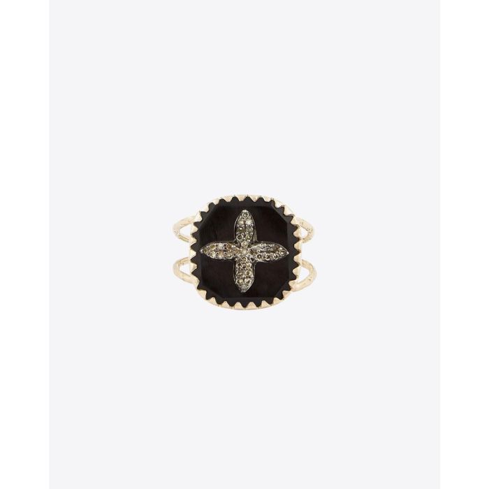 Pascale Monvoisin Bowie N°2 Bague Corne noire & Diamants 