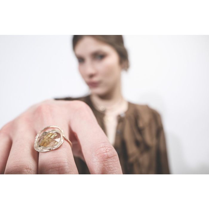 Pascale Monvoisin Gaïa Bague Rutile Quartz  