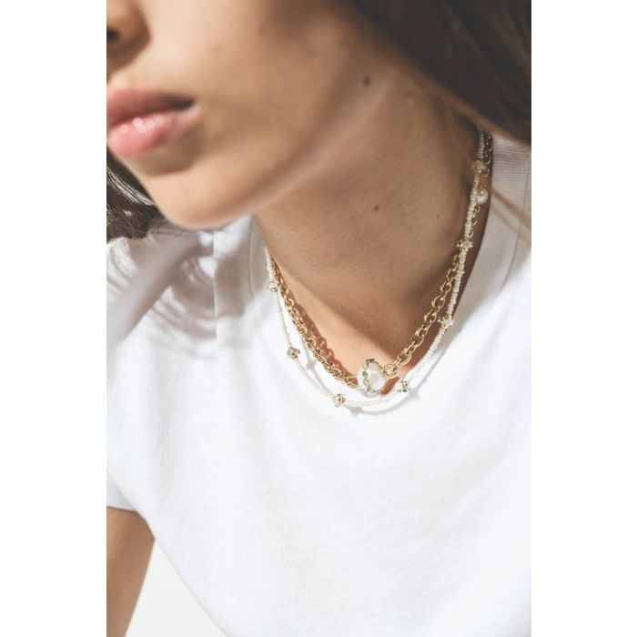 Pascale Monvoisin Collier Chelsea n°1 Diamants Émeraudes