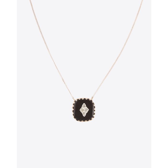 Collier Pascale Monvoisin Pierrot noir diamant 