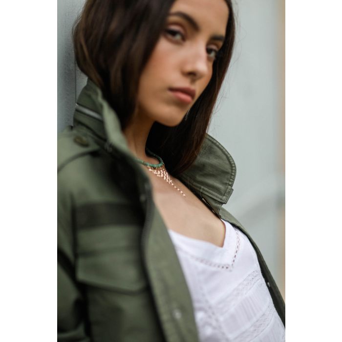 Collier ras de cou en or et turquoise Taylor N°3 Pascale Monvoisin.   