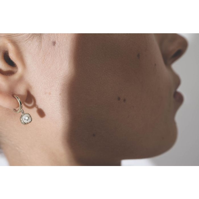 Pascale Monvoisin  Boucle d'Oreille Pierrot  Blanc