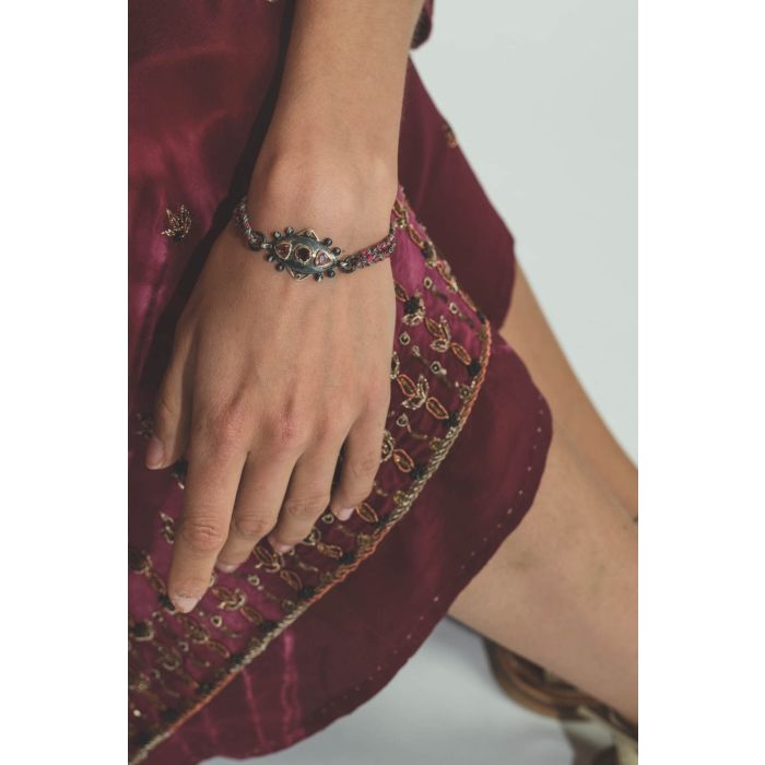 Patricia Arango Bracelet  Nawi  Tourmaline Rose. Porté. 