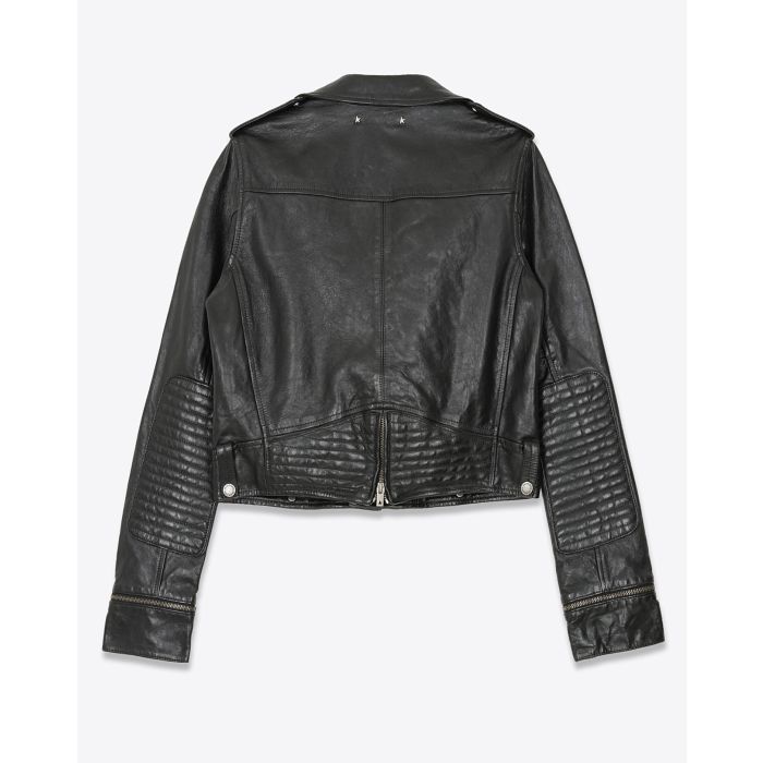 Veste perfecto Nevada Golden Goose en cuir noir. Vue dos. 